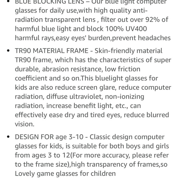 ATTCL Computer Blue Light Blocking Glasses for kids Age 3-10 - Picture 4 of 8